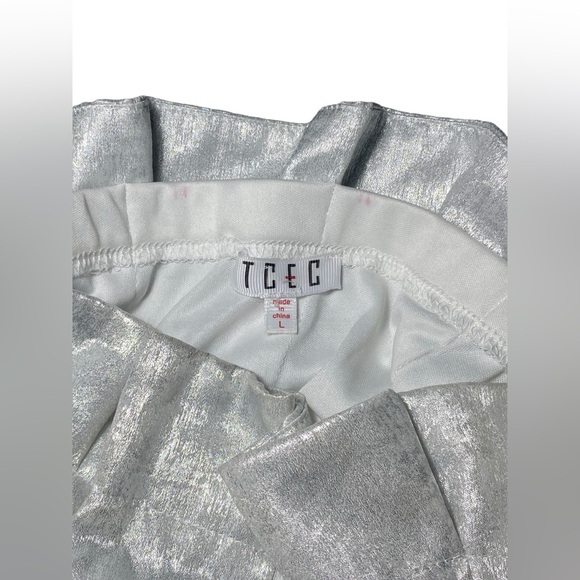TCEC | Silver Strapless Metallic Top | Size Large - Picture 3 of 4